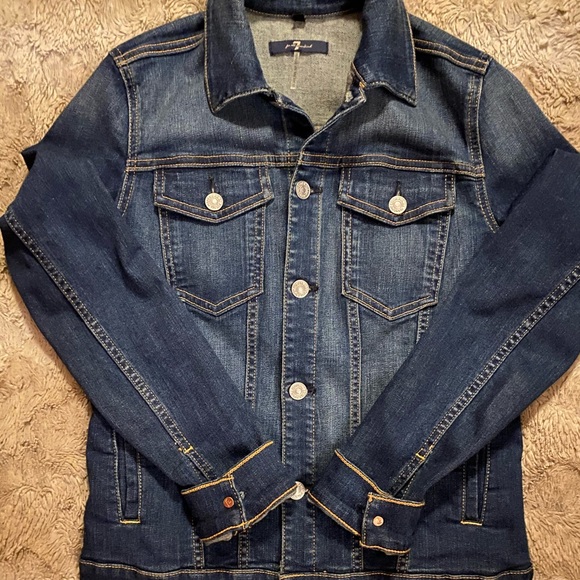 7 for all mankind women's denim jacket